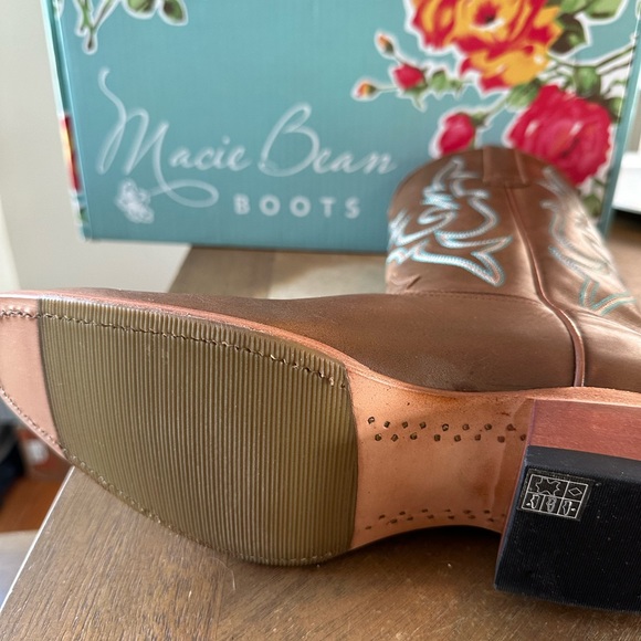 Macie Bean Brand New Leather Cowgirl Boots Size 9 - Picture 6 of 8